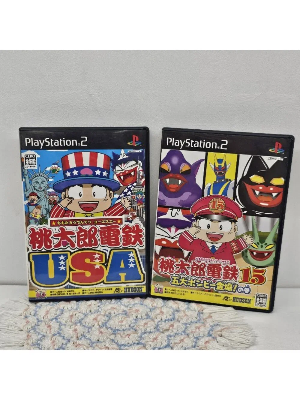 Momotaro Dentetsu USA & 15 Godai Bombi Toujou Set Sony PlayStation 2 PS2 NTSC-J